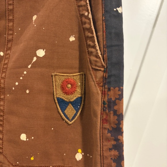 Pilcro The Wanderer Paint Splatter & Patch Detail Utility Pant size 28 - Picture 6 of 11